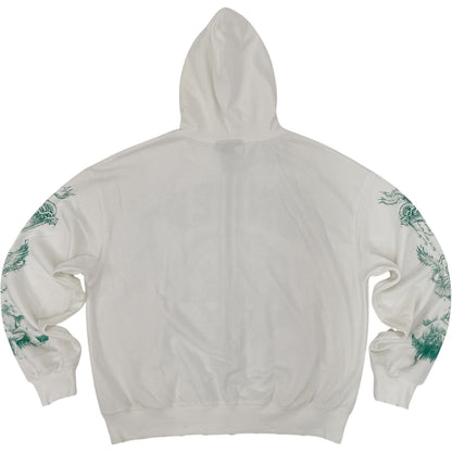 Concept LA University Zip Hoodie in White back view