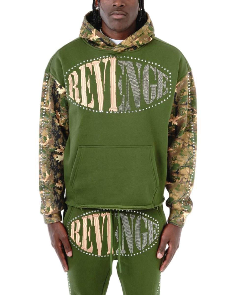 Copper Rivet Revenge Stacked Sweatsuit from On Time Fashions – Sweatsuit by Copper Rivet, Birmingham AL’s 1 fashion store and premier destination for streetwear, suits, kids fashion, and big & tall