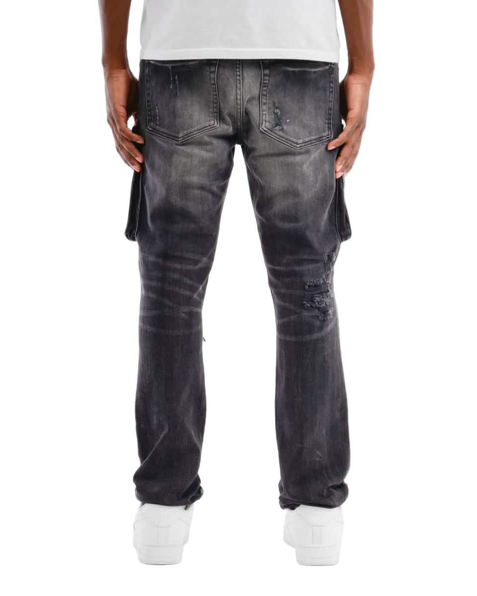 Copper Rivet Rip and Repair Cargo Jean from On Time Fashions – Jeans by Copper Rivet, Birmingham AL’s 1 fashion store and premier destination for streetwear, suits, kids fashion, and big & tall