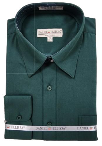 Daniel Ellissa Dress Shirt – Hunter Green from On Time Fashions – by On Time Fashions Birmingham, Birmingham AL’s 1 fashion store and premier destination for streetwear, suits, kids fashion, and big & tall