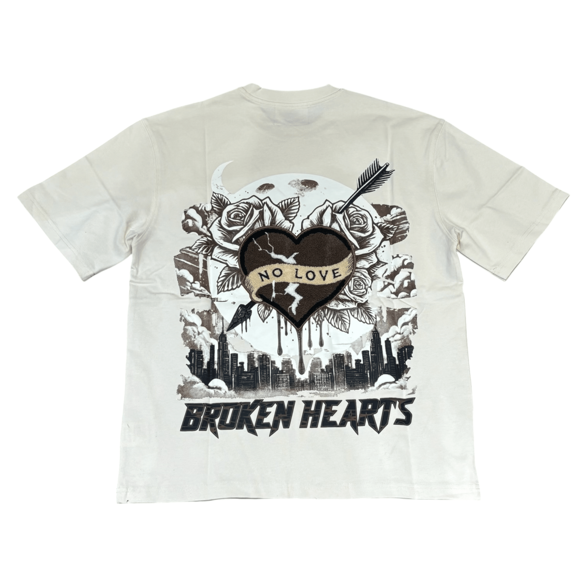 Denimicity Broken Hearts Oversized Tee from On Time Fashions – tee by On Time Fashions, Birmingham AL’s 1 fashion store and premier destination for streetwear, suits, kids fashion, and big & tall