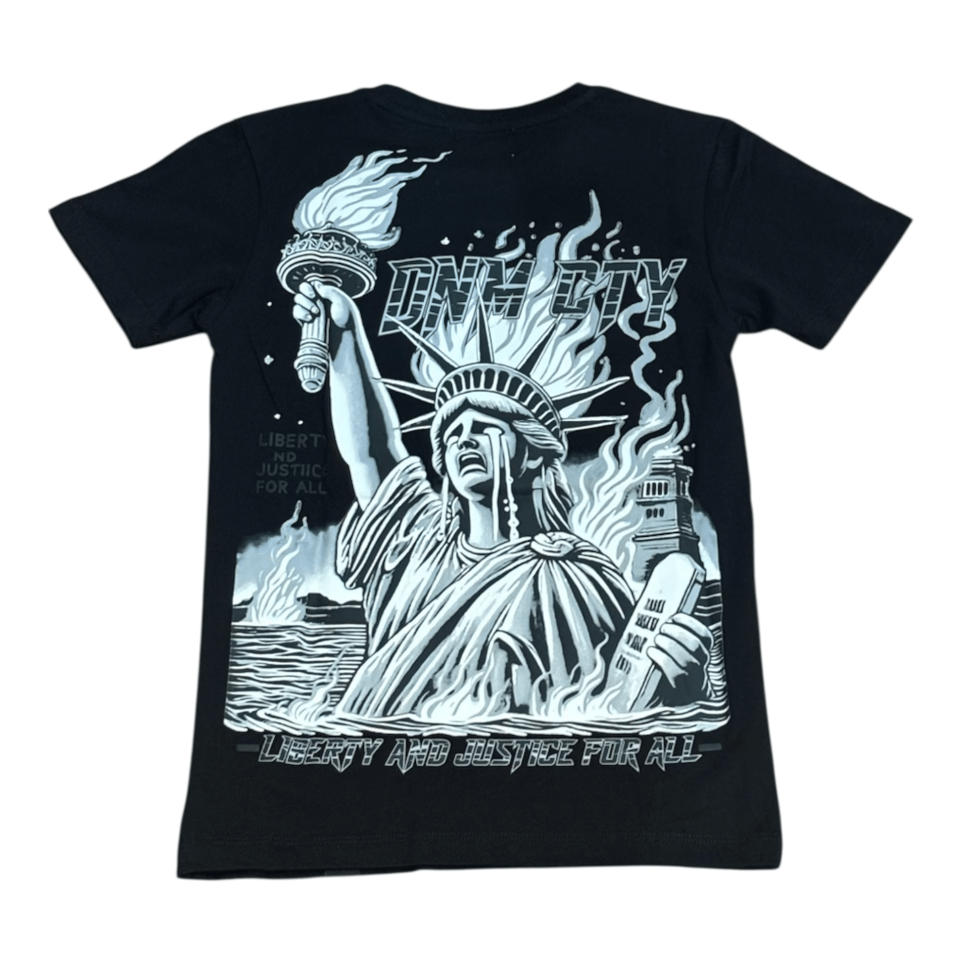 Denimicity Kid's Liberty Drowning Tee from On Time Fashions – Kid's Tee by Denimicity, Birmingham AL’s 1 fashion store and premier destination for streetwear, suits, kids fashion, and big & tall