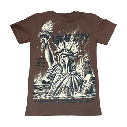 Denimicity Kid's Liberty Drowning Tee from On Time Fashions – Kid's Tee by Denimicity, Birmingham AL’s 1 fashion store and premier destination for streetwear, suits, kids fashion, and big & tall