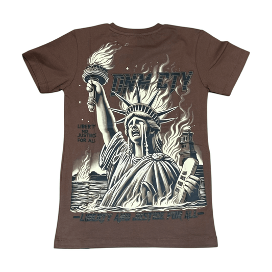 Denimicity Kid's Liberty Drowning Tee from On Time Fashions – Kid's Tee by Denimicity, Birmingham AL’s 1 fashion store and premier destination for streetwear, suits, kids fashion, and big & tall