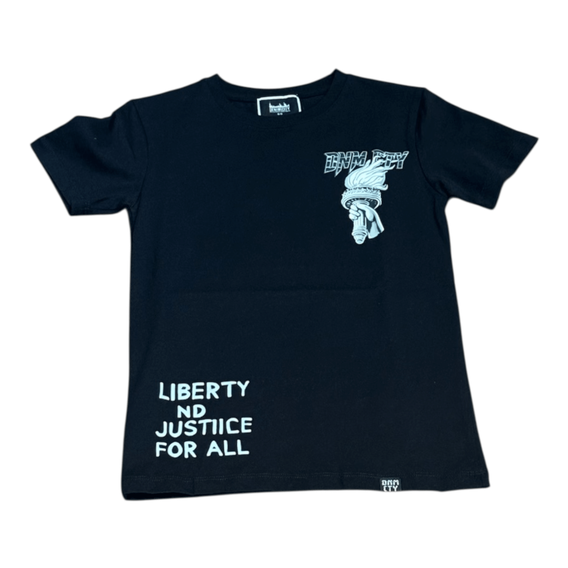 Denimicity Kid's Liberty Drowning Tee from On Time Fashions – Kid's Tee by Denimicity, Birmingham AL’s 1 fashion store and premier destination for streetwear, suits, kids fashion, and big & tall