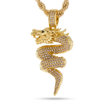 King Ice Double Dragon Necklace