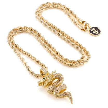 King Ice Double Dragon Necklace