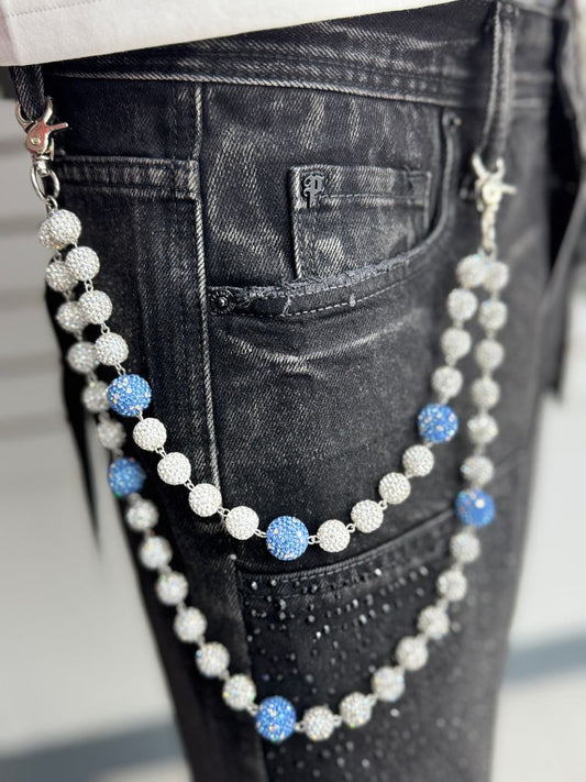 Drunz Dots Jean Chain from On Time Fashions – Jean Chain by Drunz, Birmingham AL’s 1 fashion store and premier destination for streetwear, suits, kids fashion, and big & tall