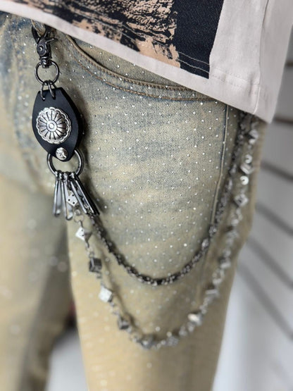 Drunz Flower Medallion Dice Wallet Chain from On Time Fashions – Jean Chain by Drunz, Birmingham AL’s 1 fashion store and premier destination for streetwear, suits, kids fashion, and big & tall