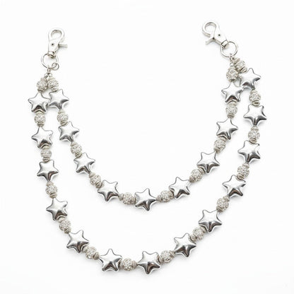 Drunz Silver Star Ice Chain from On Time Fashions – Jean Chain by Drunz, Birmingham AL’s 1 fashion store and premier destination for streetwear, suits, kids fashion, and big & tall