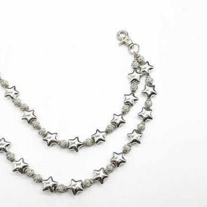 Drunz Silver Star Ice Chain from On Time Fashions – Jean Chain by Drunz, Birmingham AL’s 1 fashion store and premier destination for streetwear, suits, kids fashion, and big & tall