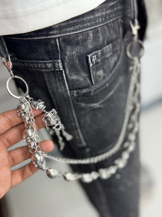 Drunz Skeleton Jean Chain from On Time Fashions – Jean Chain by Drunz, Birmingham AL’s 1 fashion store and premier destination for streetwear, suits, kids fashion, and big & tall
