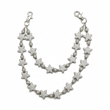 Drunz White Star Ice Chain from On Time Fashions – Jean Chain by Drunz, Birmingham AL’s 1 fashion store and premier destination for streetwear, suits, kids fashion, and big & tall
