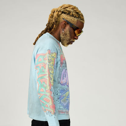 DUAA Art Long Sleeve from On Time Fashions – Long Sleeve Tee by DUAA, Birmingham AL’s 1 fashion store and premier destination for streetwear, suits, kids fashion, and big & tall