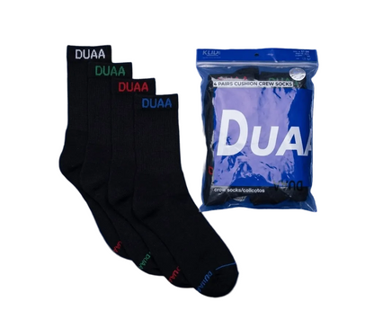 Duaa Elite Socks 4-Pack from On Time Fashions – Socks by DUAA, Birmingham AL’s 1 fashion store and premier destination for streetwear, suits, kids fashion, and big & tall