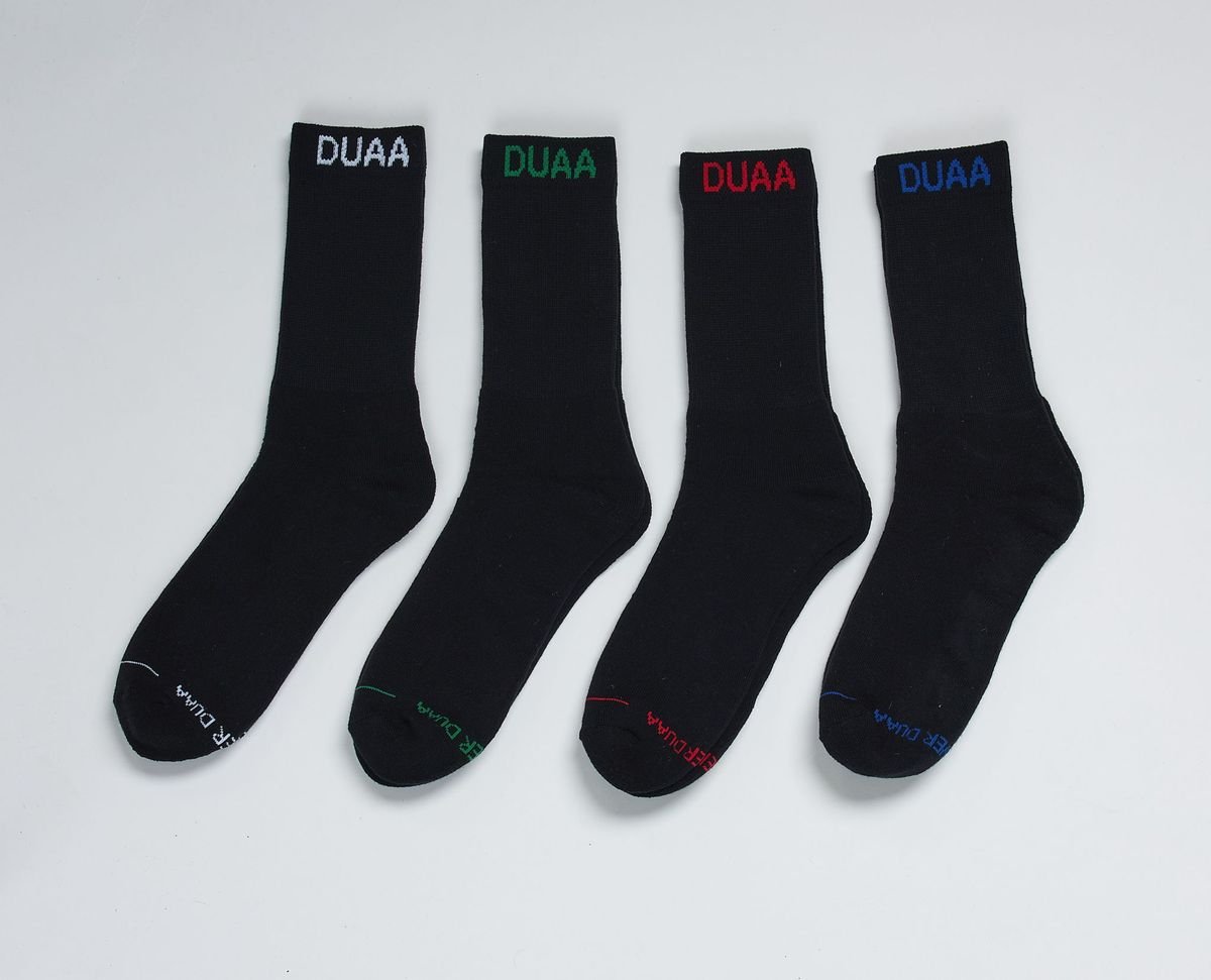 Duaa Elite Socks 4-Pack from On Time Fashions – Socks by DUAA, Birmingham AL’s 1 fashion store and premier destination for streetwear, suits, kids fashion, and big & tall