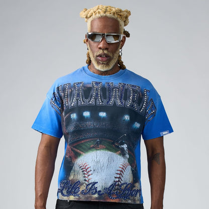 Duaa Homerun Tee from On Time Fashions – T-shirt by DUAA, Birmingham AL’s 1 fashion store and premier destination for streetwear, suits, kids fashion, and big & tall