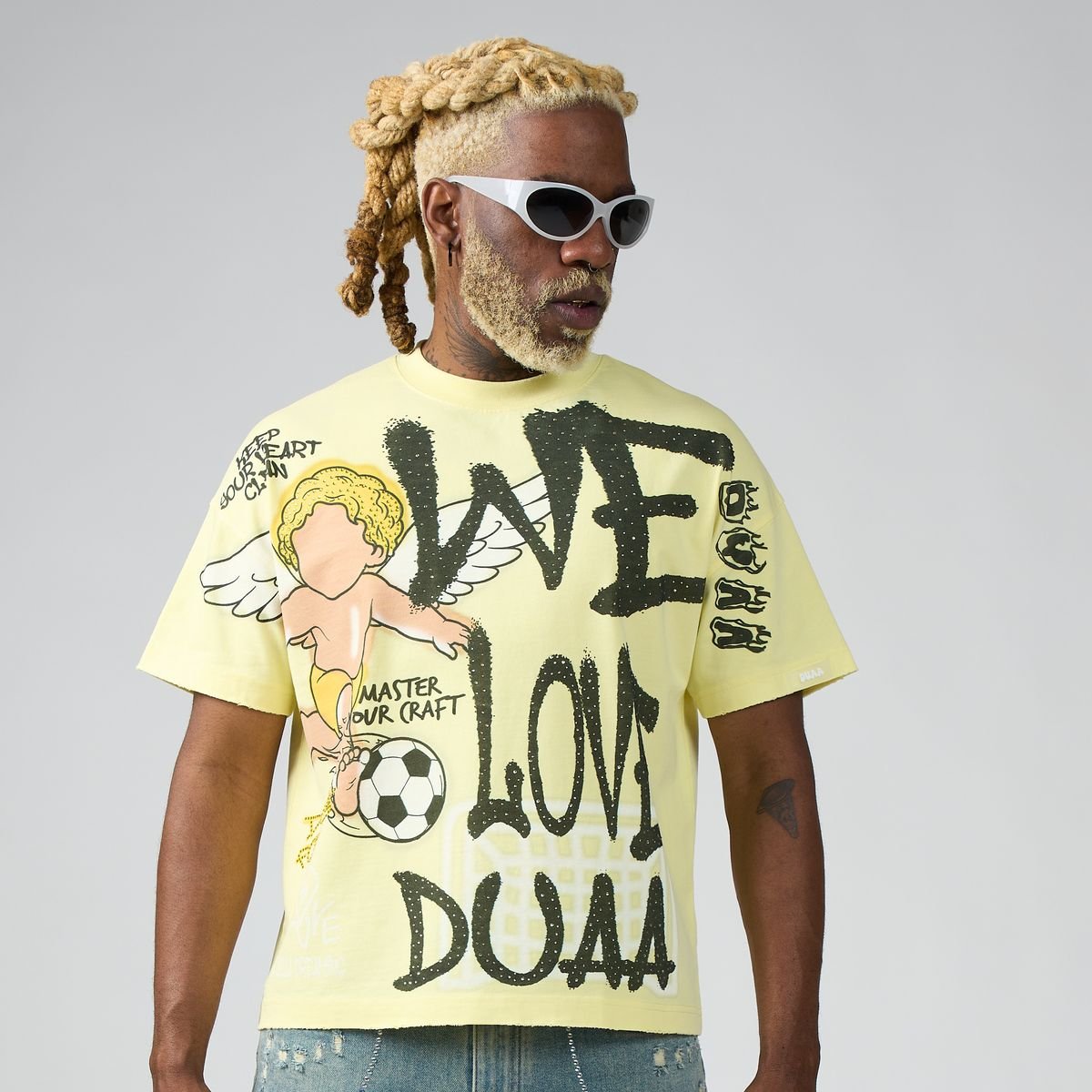 Duaa Luv Tee from On Time Fashions – T-shirt by DUAA, Birmingham AL’s 1 fashion store and premier destination for streetwear, suits, kids fashion, and big & tall