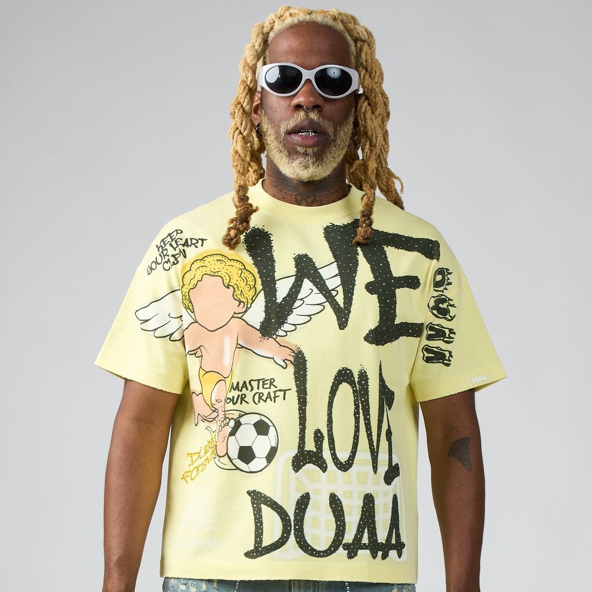 Duaa Luv Tee from On Time Fashions – T-shirt by DUAA, Birmingham AL’s 1 fashion store and premier destination for streetwear, suits, kids fashion, and big & tall