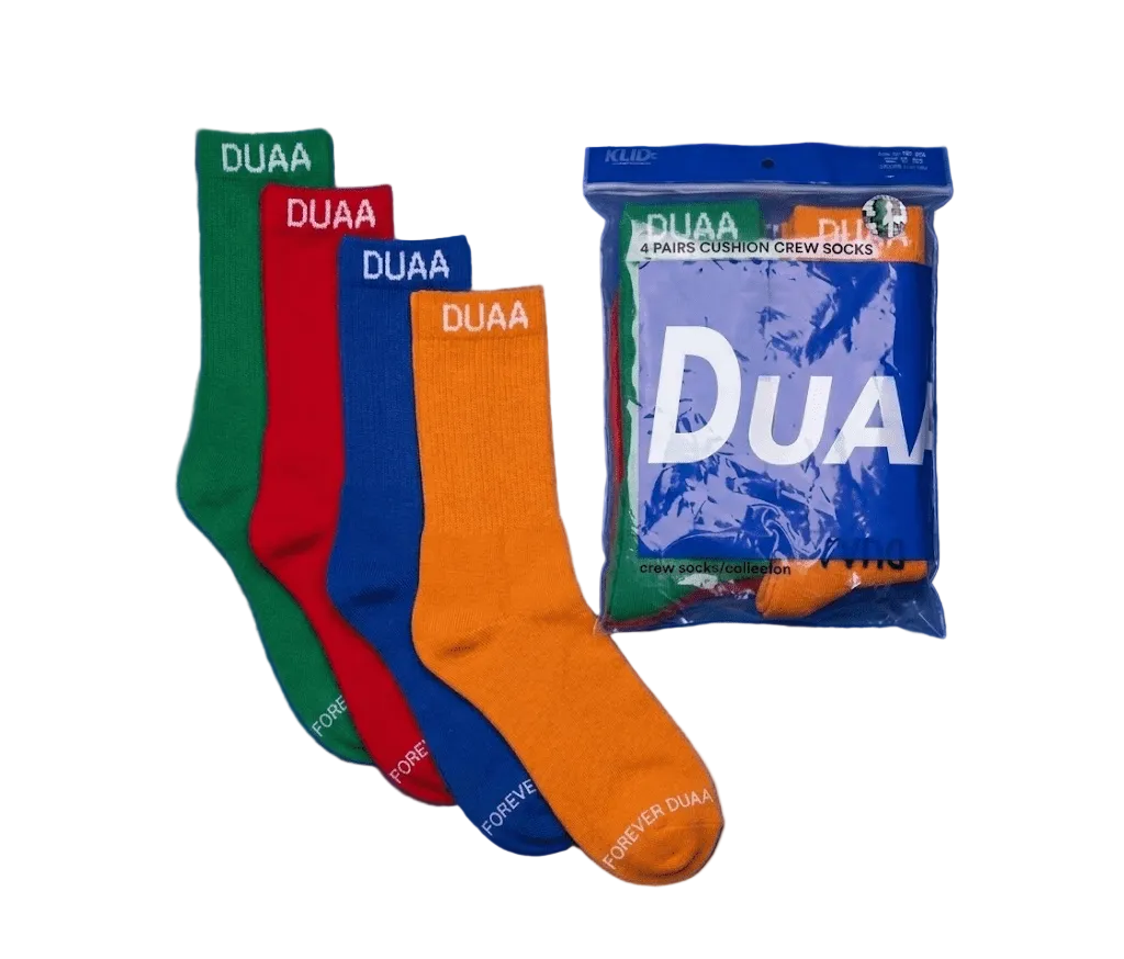 Duaa Optical Socks 4-Pack from On Time Fashions – Socks by DUAA, Birmingham AL’s 1 fashion store and premier destination for streetwear, suits, kids fashion, and big & tall