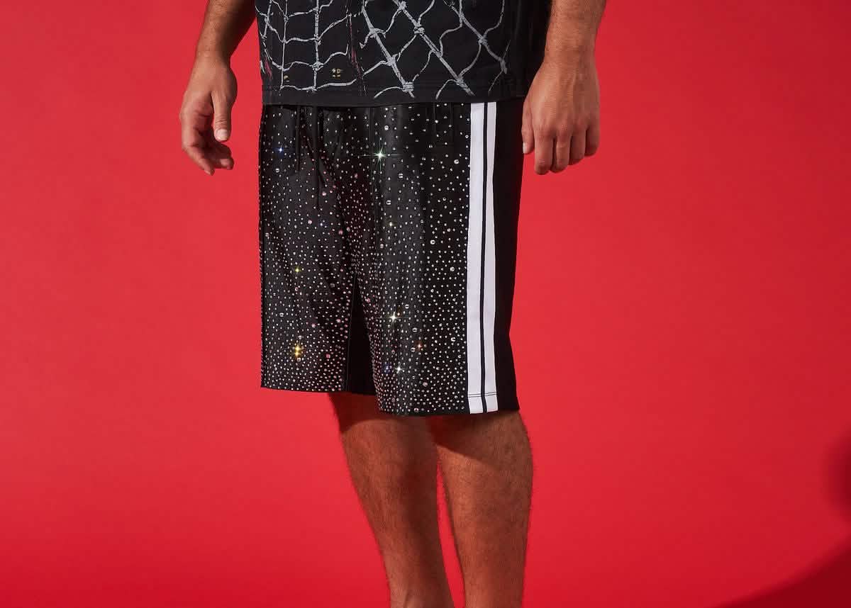 Duaa Stone Track Short from On Time Fashions – Shorts by Duaa, Birmingham AL’s 1 fashion store and premier destination for streetwear, suits, kids fashion, and big & tall