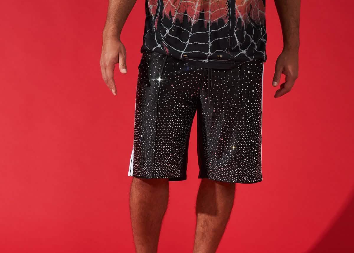 Duaa Stone Track Short from On Time Fashions – Shorts by Duaa, Birmingham AL’s 1 fashion store and premier destination for streetwear, suits, kids fashion, and big & tall