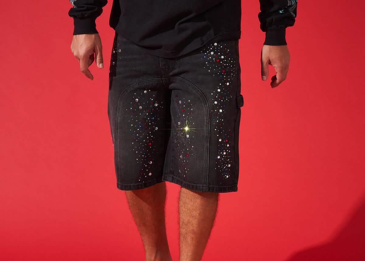 Duaa Supplication Denim Short from On Time Fashions – Shorts by Duaa, Birmingham AL’s 1 fashion store and premier destination for streetwear, suits, kids fashion, and big & tall