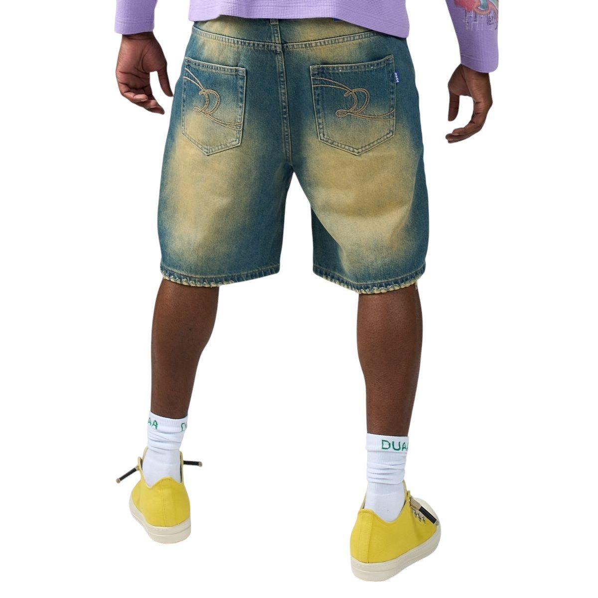 Duaa Wall Blue Short from On Time Fashions – Shorts by DUAA, Birmingham AL’s 1 fashion store and premier destination for streetwear, suits, kids fashion, and big & tall