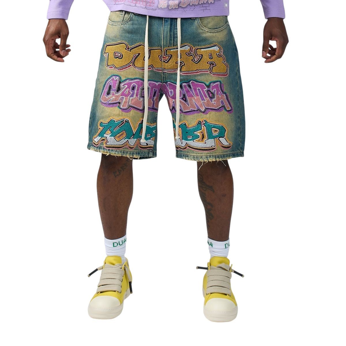Duaa Wall Blue Short from On Time Fashions – Shorts by DUAA, Birmingham AL’s 1 fashion store and premier destination for streetwear, suits, kids fashion, and big & tall