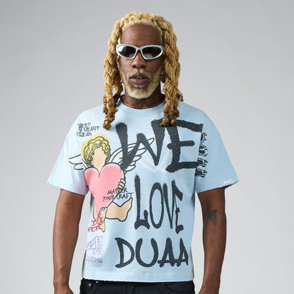 Duaa We Love Tee from On Time Fashions – T-shirt by DUAA, Birmingham AL’s 1 fashion store and premier destination for streetwear, suits, kids fashion, and big & tall