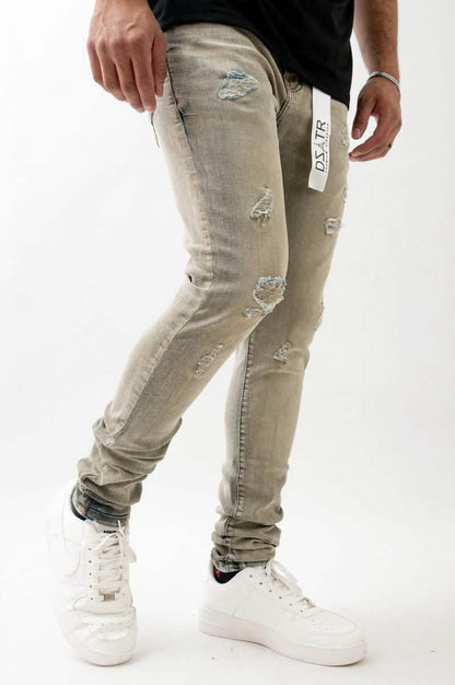 DZTR Super Stretch Distressed Denim – 429 from On Time Fashions – Jeans by Premium Disaster, Birmingham AL’s 1 fashion store and premier destination for streetwear, suits, kids fashion, and big & tall