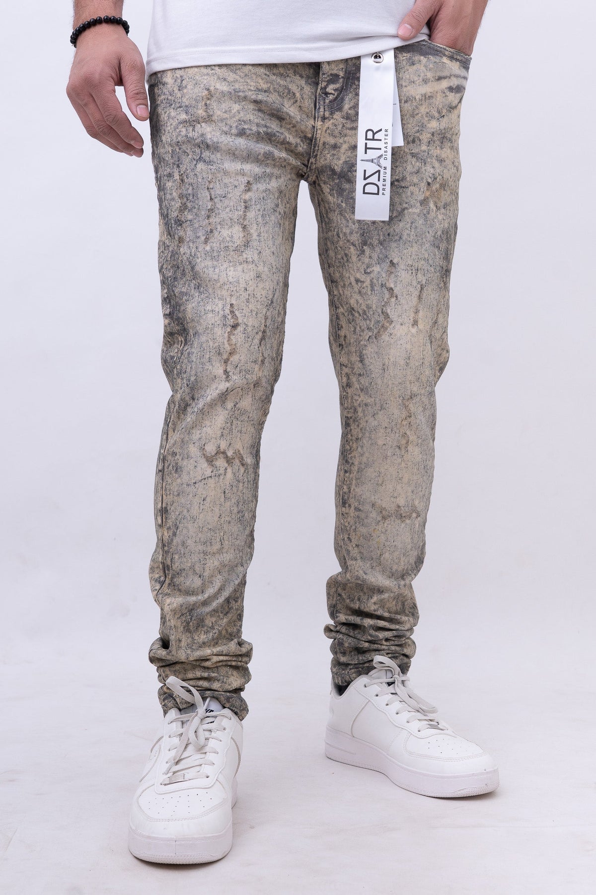 DZTR Ultra Skinny Stretch Denim – 618 - Dazzling Grey - front view