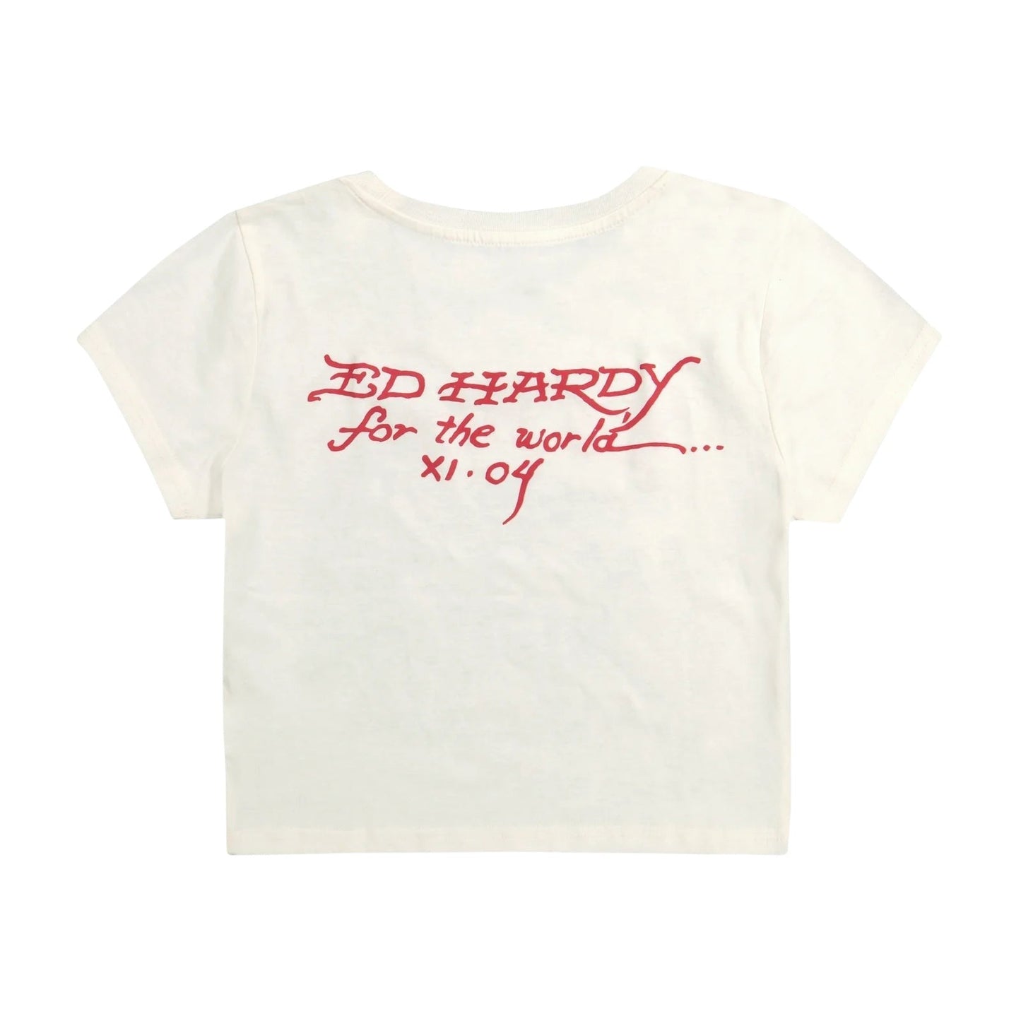 Ed Hardy Battle Horses Baby Tee from On Time Fashions – Women's tee by Ed Hardy, Birmingham AL’s 1 fashion store and premier destination for streetwear, suits, kids fashion, and big & tall