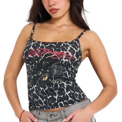 Ed Hardy Panther Stretch Cotton Cami from On Time Fashions – Women's Tank by Ed Hardy, Birmingham AL’s 1 fashion store and premier destination for streetwear, suits, kids fashion, and big & tall