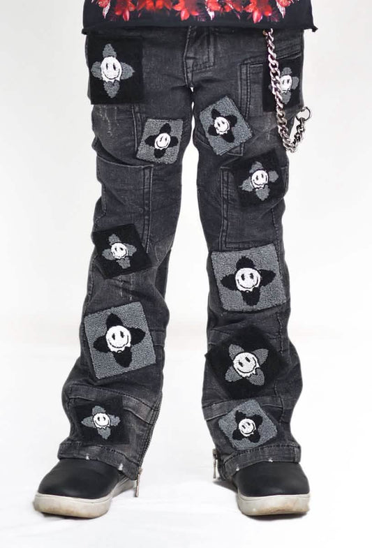 Elite Premium Denim Kid's 4Clover Stacked Jeans from On Time Fashions – Kid's Jeans by Elite Premium Denim, Birmingham AL’s 1 fashion store and premier destination for streetwear, suits, kids fashion, and big & tall