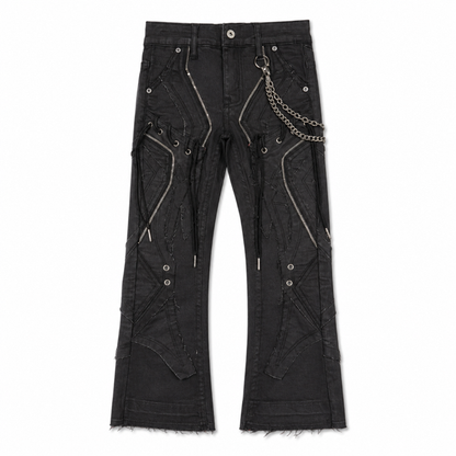 Elite Premium Ninja Black Wax kids jeans, front