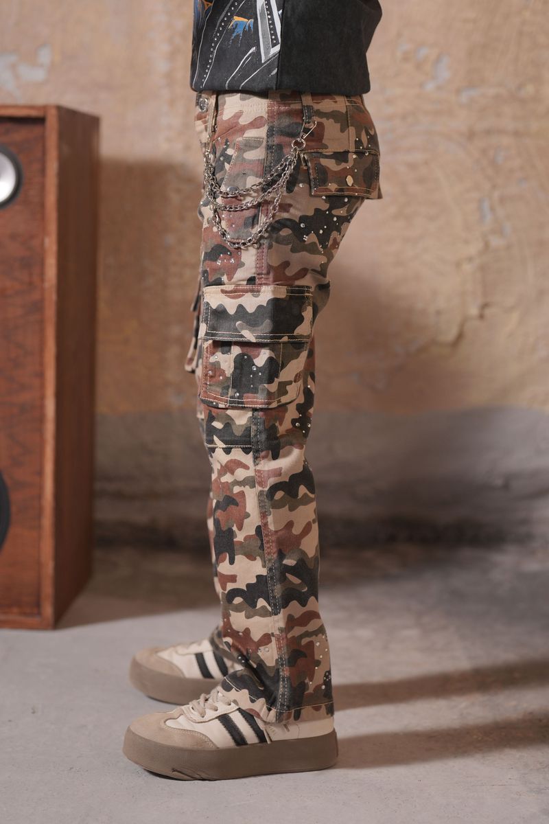 Elite Premium Kid's Camo Embellished Cargo from On Time Fashions – Kid's Pants by Elite Premium Denim, Birmingham AL’s 1 fashion store and premier destination for streetwear, suits, kids fashion, and big & tall