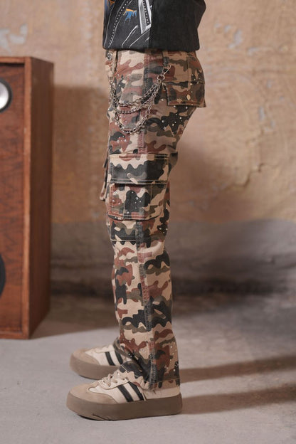 Elite Premium Kid's Camo Embellished Cargo from On Time Fashions – Kid's Pants by Elite Premium Denim, Birmingham AL’s 1 fashion store and premier destination for streetwear, suits, kids fashion, and big & tall
