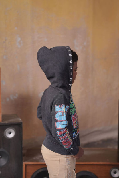 Elite Premium Kid's Global Dreams Zip Hoodie from On Time Fashions – Kid's Hoodie by Elite Premium Denim, Birmingham AL’s 1 fashion store and premier destination for streetwear, suits, kids fashion, and big & tall