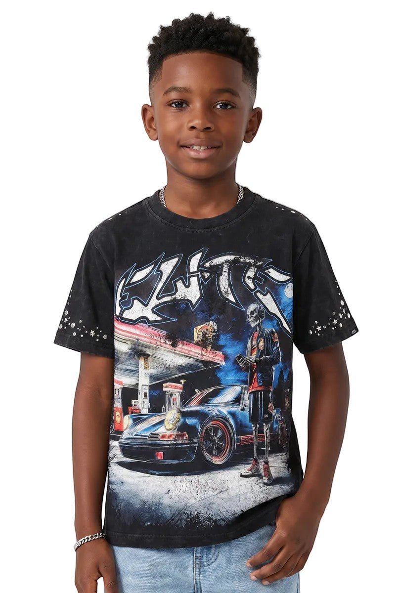Elite Premium Kids Night Premium Embellished Kids Tee from On Time Fashions – T-shirt by ELITE PREMIUM DENIM, Birmingham AL’s 1 fashion store and premier destination for streetwear, suits, kids fashion, and big & tall