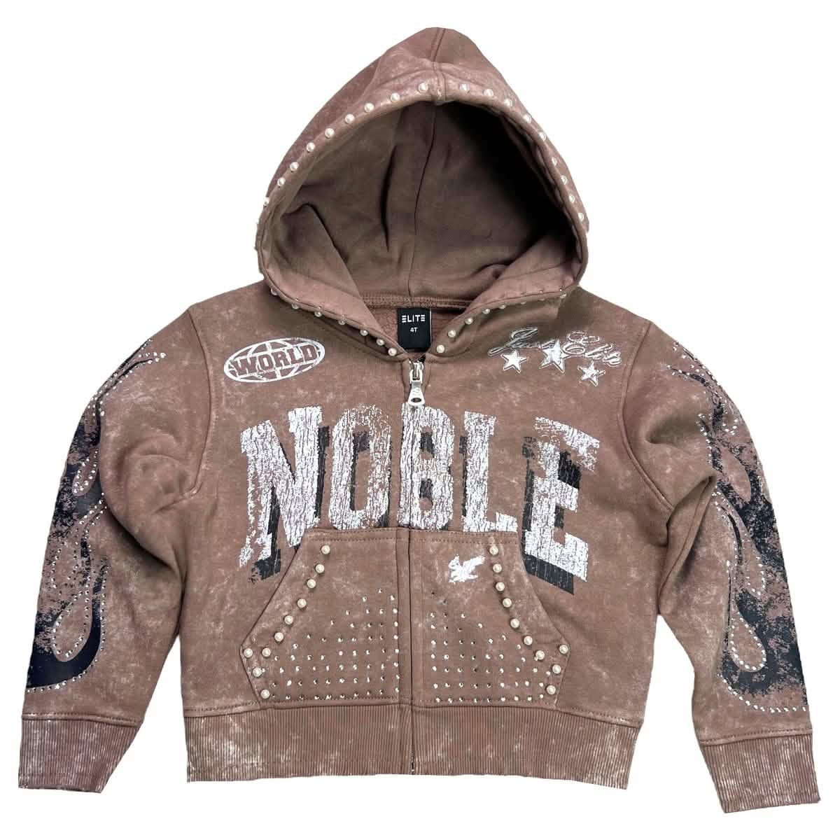 Elite Premium Kid's Noble Zip Up from On Time Fashions – Kid's Hoodie by Elite Premium Denim, Birmingham AL’s 1 fashion store and premier destination for streetwear, suits, kids fashion, and big & tall
