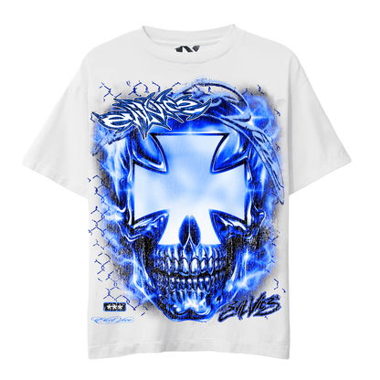 Evil Vice Chrome Cross Tee from On Time Fashions – Graphic Tee by Evil Vice, Birmingham AL’s 1 fashion store and premier destination for streetwear, suits, kids fashion, and big & tall