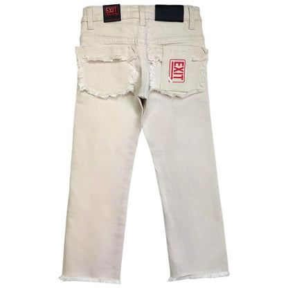 Exit Apparel Kids Distressed Stacked Jean