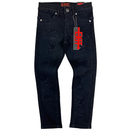 Exit Apparel Kids Distressed Skinny Jeans from On Time Fashions – Kid's Jeans by Exit Apparel, Birmingham AL’s 1 fashion store and premier destination for streetwear, suits, kids fashion, and big & tall