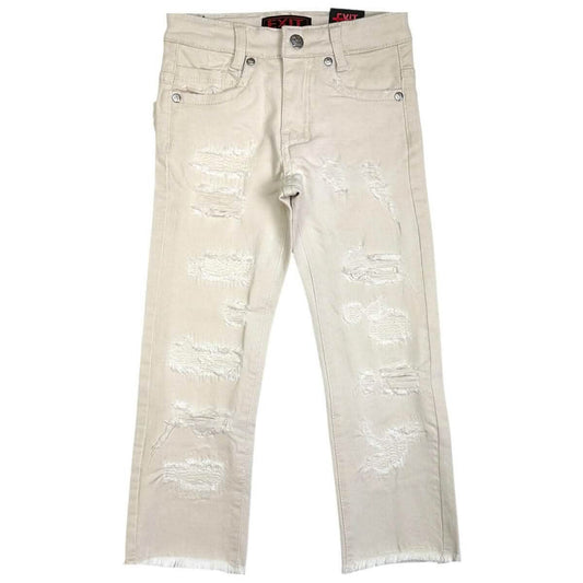 Exit Apparel Kids Distressed Stacked Jean from On Time Fashions – by On Time Fashions, Birmingham AL’s 1 fashion store and premier destination for streetwear, suits, kids fashion, and big & tall