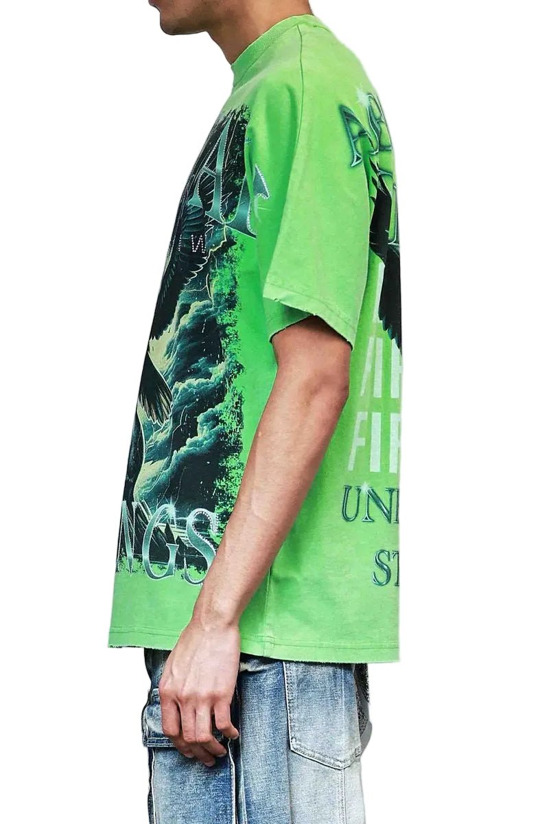 First Row Above All Things Ready to Ascent Tee from On Time Fashions – Tee by Huge USA, Birmingham AL’s 1 fashion store and premier destination for streetwear, suits, kids fashion, and big & tall