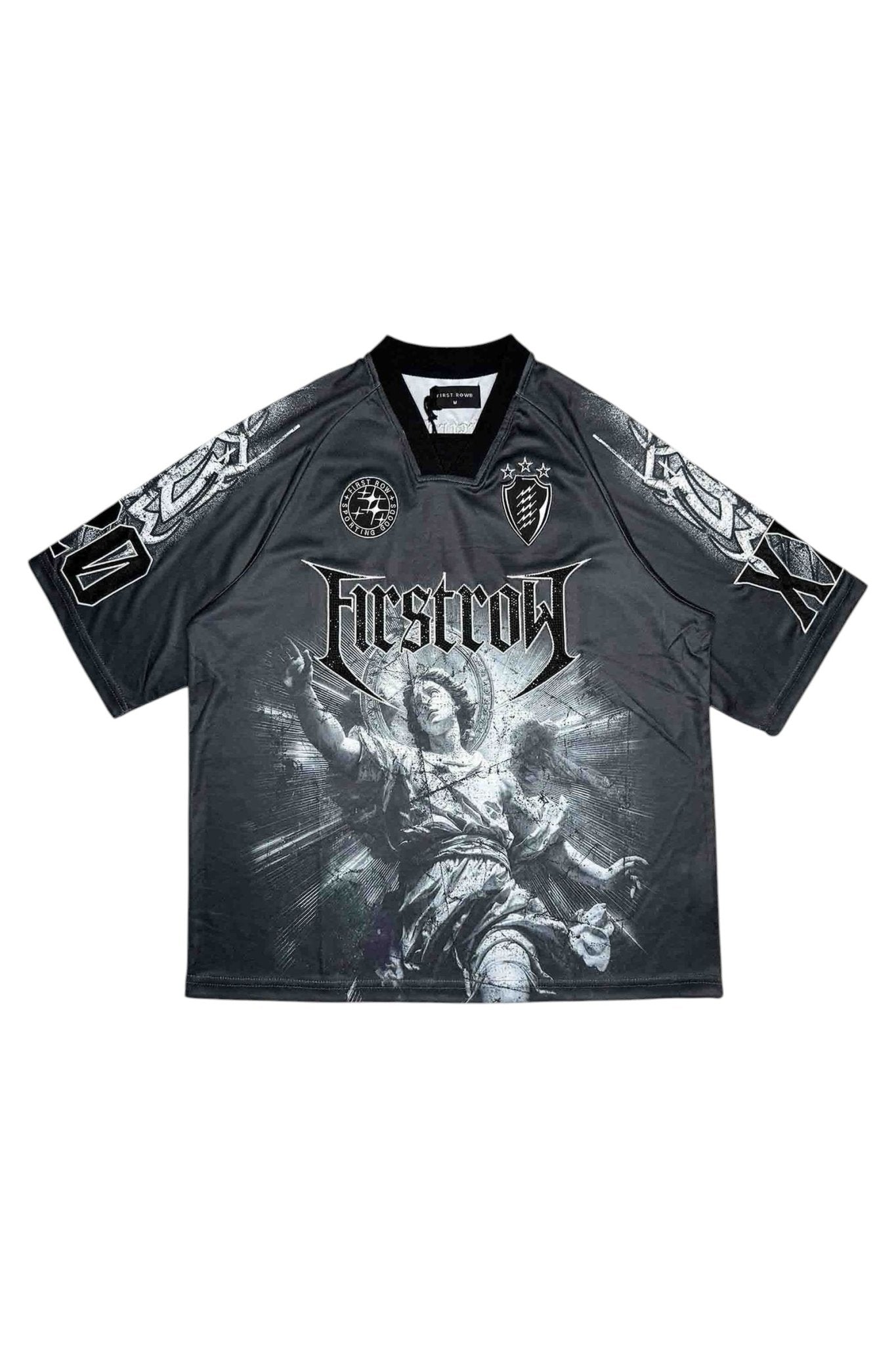 First Row Always Blessed Short Sleeve Sports Jersey from On Time Fashions – Jersey by First Row, Birmingham AL’s 1 fashion store and premier destination for streetwear, suits, kids fashion, and big & tall