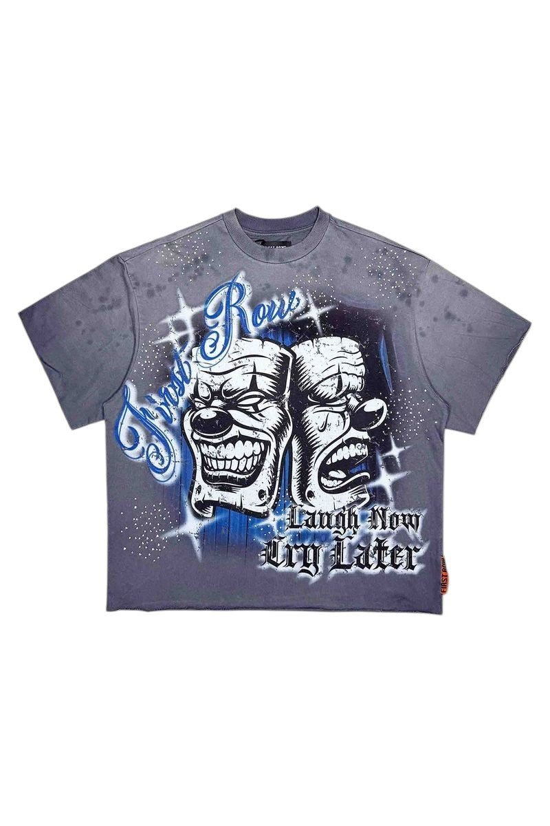 First Row Laugh Now Cry Later Two Face Tee from On Time Fashions – T-shirt by First Row, Birmingham AL’s 1 fashion store and premier destination for streetwear, suits, kids fashion, and big & tall