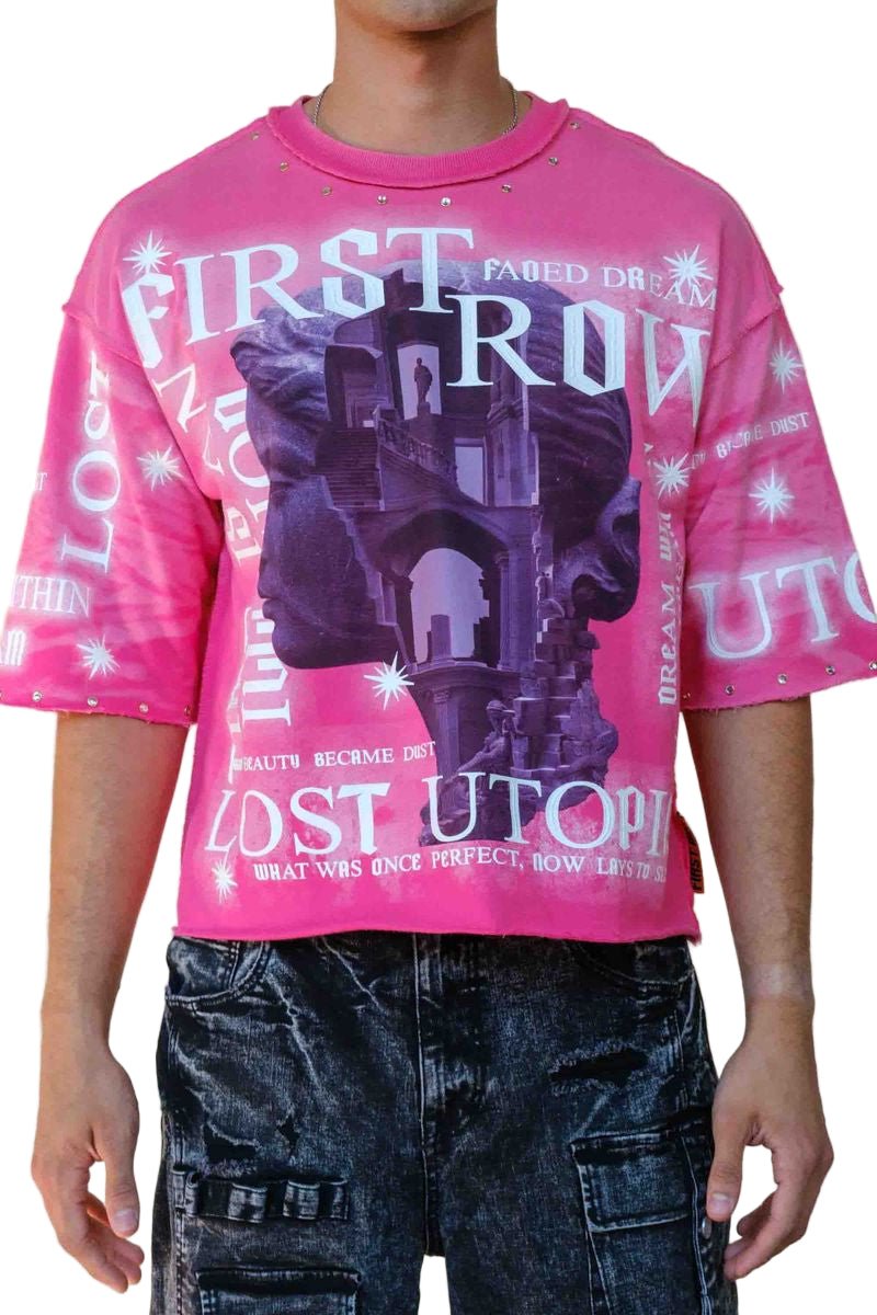 First Row Lost Utopia Oblivion from On Time Fashions – tee by First Row, Birmingham AL’s 1 fashion store and premier destination for streetwear, suits, kids fashion, and big & tall