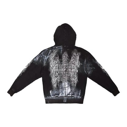 First Row Y2K Tribal Metallic Hoodie – view 2